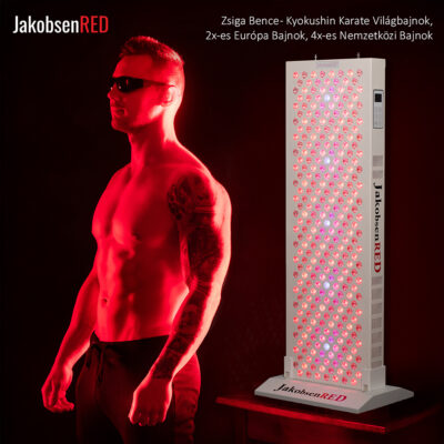 JakobsenRED MAX BIO 300 LED 8 egyedi hulláhosszkombinációval. Nemcsak egy vörösfény lámpa, hanem egy új szintű lifestyle-t biztosít, kiemelten a biohackerek, és a prémium wellness-megoldásokat keresők számára.