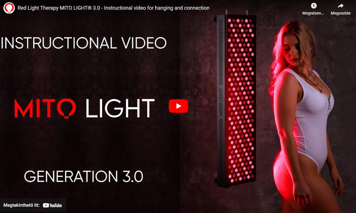 MITO LIGHT® 3.0 lámpa összeszerelése, használatba vétele | Vörös fény terápia